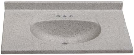 Imperial FB3722CAPSS Olympic Oval Bowl Bathroom Vanity Top, 37-Inch Wide by 22-Inch Deep, Cappuccino Matte Finish