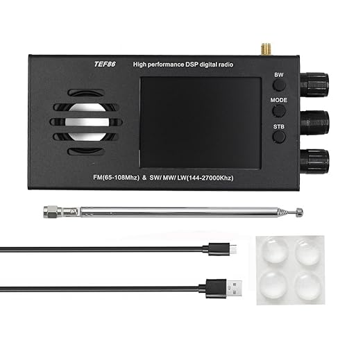 Récepteur radio numérique TEF6686 FM et SW MW LW portable en alliage d'aluminium avec batterie