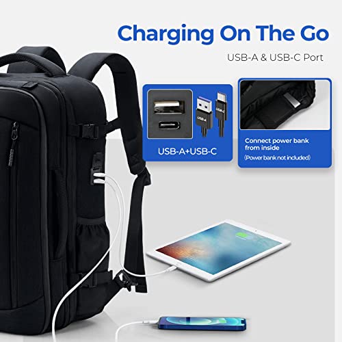 Travel Carry On Backpack With Detachable Laptop Bag - Expandable Flight Air Travel Backpack - Water Resistant Backpack Luggage Personal Item For Men Women (Grey) #TOP4