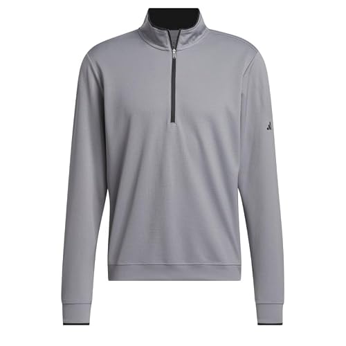 Adidas Golf Core Lightweight 1/2 Zip Pullover Grey Three LG β image 7