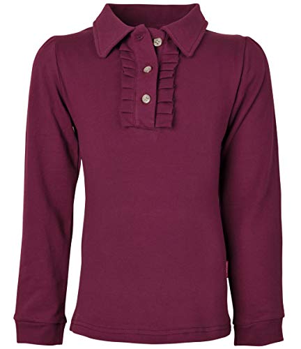 Girl Long Sleeve Cotton Ruffle Polo Shirt Top