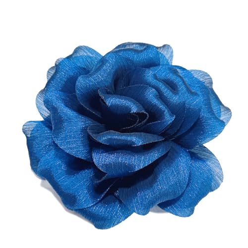 Image of Flash Camellia Flower Brooch Pin for Women Men Elegant Texture Fabric Dahlia Rose Floral Brooches Lapel Pins Dainty Wedding Holiday Party Costume Dress Accessories Jewelry