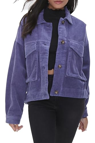 Forever 21 Women's Corduroy Button-Front Jacket
