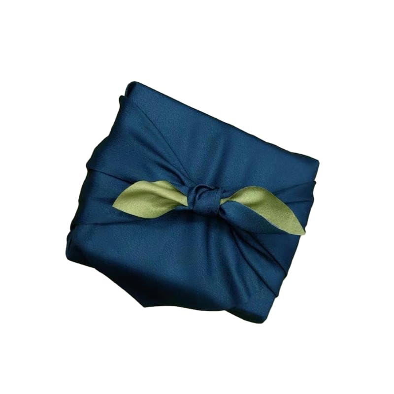 THAYLA 70 * 70 cm 10 szt. zielona tkanina do pakowania furoshiki wielokrotnego użytku mała japońska do pakowania prezentów tkanina kwadratowy szalik Bento do pakowania tkaniny