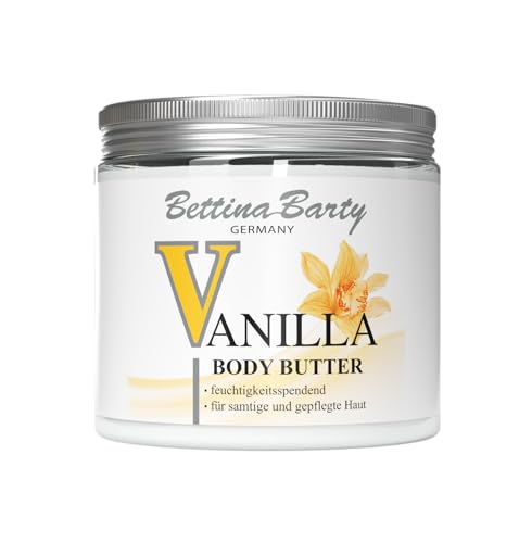 Bettina Barty VANILLA Body Butter 400ml | Feuchtigkeitsspendend | Spürbar glattes, geschmeidiges Hautgefühl | Unverwechselbarer Vanilla Duft | Vegan | 1 x 400ml