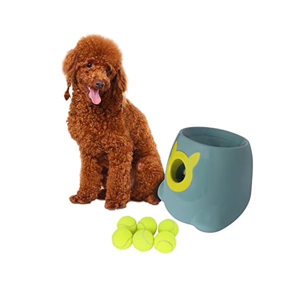 ptlsy-Automatic-Dog-Ball-Launcher-Interactive-Puppy-Pet-Ball-Indoor-Thrower-Machine-for-Small-and-Medium-Size-Dogs-3-Balls-Included-2-inch Interactive Ball Thrower Machine for Puppies