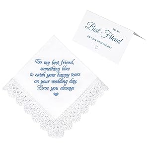 Something Blue for Bride Gift for Bride from Maid of Honor Best Friend Wedding Gift to Bride from Bridesmaid Bridal Handkerchief Blue Hankerchief Bridal Shower Gift New Borrowed Old Embroidered Something Blue for Bride Gift for Bride from Maid of Honor Best Friend Wedding Gift to Bride from Bridesmaid Bridal Handkerchief Blue Hankerchief Bridal Shower Gift New Borrowed Old Embroidered