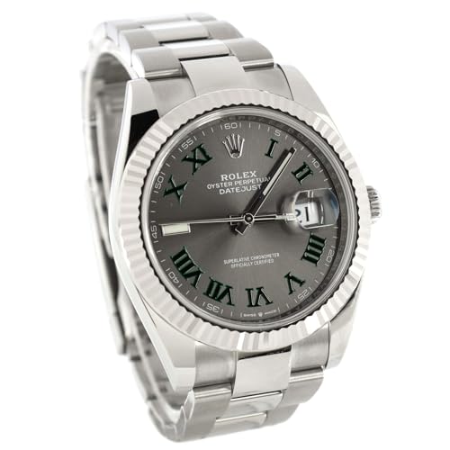 Pre-Loved Oyster Perpetual Datejust Wimbledon Automatic Watch Stainless Steel and White Gold 413