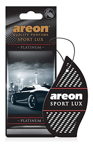 AREON Sport LUX Quality Perfume/Cologne Cardboard Car & Home Air Freshener, Platinum (Pack of 12)
