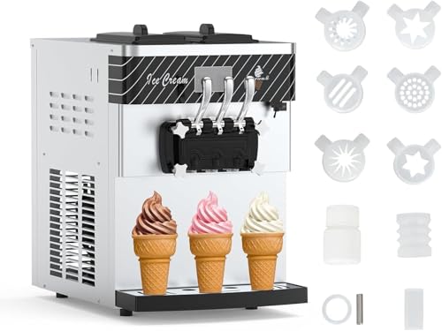 Festisoul 3-Head Countertop Ice Cream Machine