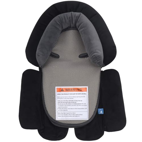 COOLBEBE Upgraded 3-in-1 Babybody Support for Newborn Infant Toddler - Extra Soft Car Seat Insert Cushion Pad, Perfect for Carseats, Strollers, Swings, Black