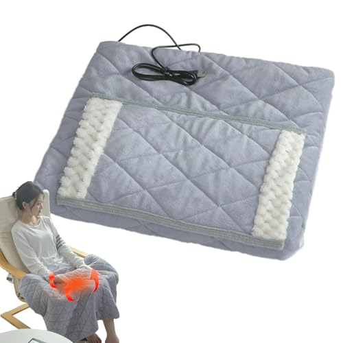 Manta calefactora USB - Manta calefactora eléctrica, control inteligente de temperatura | accesorio para clima frío de invierno para escritorio, dormitorio, cama, silla, oficina, hogar, viaje