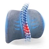 Dijialun Lumbar Support Pillow for Car, Memory Foam Back Support Lumbar Pillow for Car, Gaming, Office Chair, Ergonomic for Lower Back Pain Relief, Comfortable and Soft Fabric, Crey