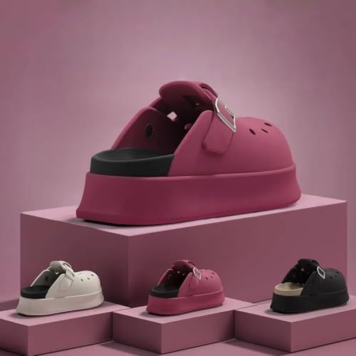 Thick-soled Baotou Hole Slippers Women wear non-slip soft-soled seaside beach sandals in summer4