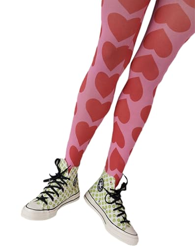 Image of NUFIWI Women Sexy Sheer Patterned Tights Leggings Pantyhose Stockings Colorful Y2k Funky Tights Vintage 90s Streetwear