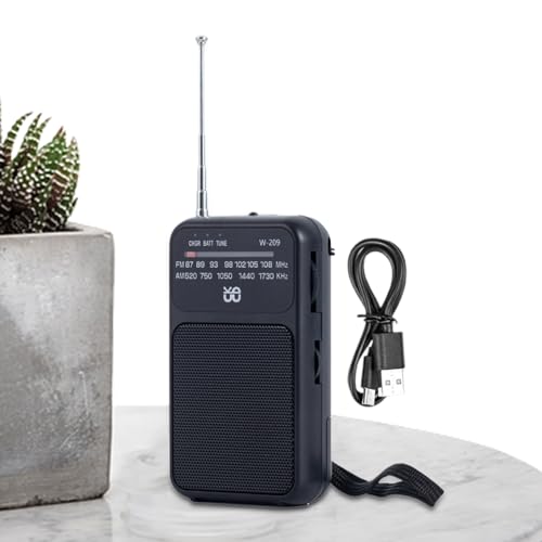 Radio AM/FM à piles multifonction compacte pour maison et voyage