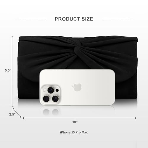 Image of Women Faux Suede Bow Evening Clutch Bags Formal Party Clutch Wedding Party Purse Prom Clutch | Faux Suede
