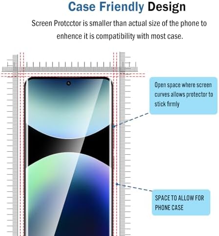 2 Pack 3D Tempered Glass for Xiaomi Redmi Note 14 Pro+/Redmi Note 13 Pro+/Redmi Note 14 Pro/POCO X7 5G Screen Protector, 9H Hardness Ultra Resistant Phone Film for Redmi Note 14 Pro Plus