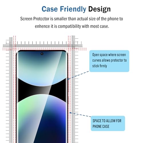 Natbok 2 Pack 3D Tempered Glass for Xiaomi Redmi Note 14 Pro+/Redmi Note 13 Pro+/Redmi Note 14 Pro/POCO X7 5G Screen Protector, 9H Hardness Ultra Resistant Phone Film for Redmi Note 14 Pro Plus