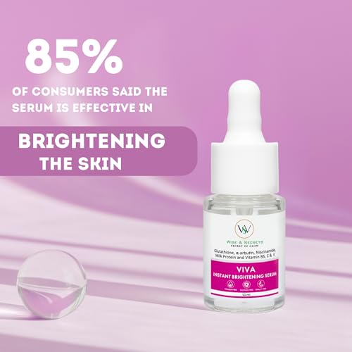 Image of WISE & SECRETS Viva Instant Whitening Serum - 10 ML || Brightening & Radiance Booster ||Enriched with Vitamin B5, C, E