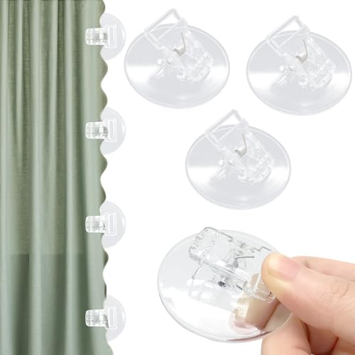 4 Pack Shower Curtain Clips Windproof Shower Splash GuardSelf Adhesive Shower Curtain Holder for Inside Shower Splash Water Wall Clear