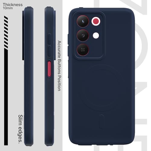 Image of Pikkme Back Cover for Realme Narzo 90X 5G / Realme C85 5G / Realme 15X 5G Soft Matte Silicone Mag-Safe Design (Mag-Safe Not Support) Camera Protection | Slim Fit Bumper Cover (Blue)