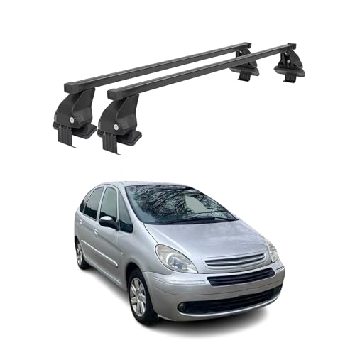 OMAC Barres de Toit transversales en Acier pour Citroën Xsara Picasso 1999-2010 – Antivol Inclus – Testées City Crash – DIN 75302:2019 – ISO/Pas...