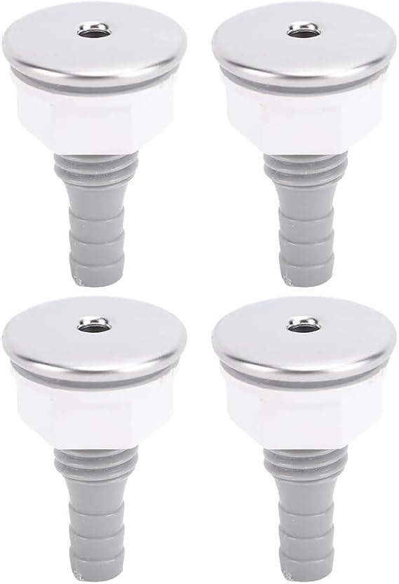 4PCS BathTUBs Bubble Jet Nozzle, PVC Straight Spa Air Jet Replacement, for Hot TUBs Pool Massage Accessories, Spa Bubble Jet Fitting