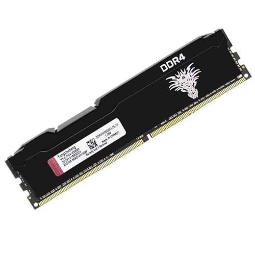 DDR4 3200MHz 16GB Desktop RAM PC4-25600 UDIMM Non-ECC Unbuffered 1.35V 288 Pin CL16 PC Computer Memory Upgrade Module Support XMP 2.0 Auto Overclocking (Black)