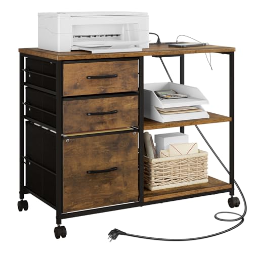 WOLTU Armario Archivador Cajonera Móvil