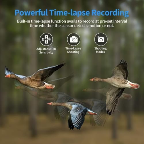 VanBangTec Wildlife Camera, 50MP 4K Trail Camera with Night Vision 0.2s Motion Activated Waterproof, Gardens Camera with 32GB SD Card for Hunting Nature - Image 5