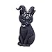 Produktbild Nemesis Now Pawzuph Horned Okkulte Katze, Polyresin, schwarz und Silber, 11 cm