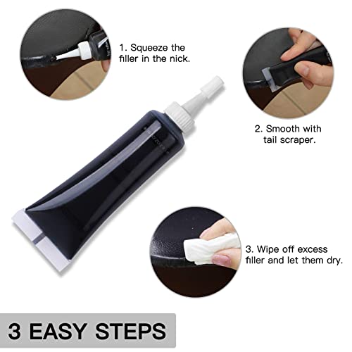 Seisso GEL11 12 Colors Leather Repair Kit - For Furniture Car Seats Couches Sofa Shoes Boat, Leather Dye Restore Scratches Tears Holes thumb #4