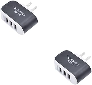 Gatuida 2Pcs Carregadores De Telefone Celular Adaptador De Tomada De Energia Adaptador USB Carregador USB Carregadores Móveis Três Carregador De Parede USB Adaptador De Tomada USB