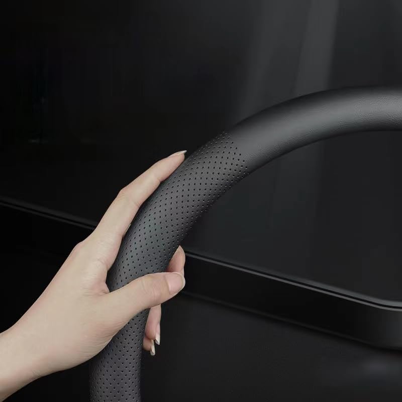 Housse Volant Cuir Pour Tesla Model 3 2017-2023, 37-38 Cm, Protection Antidérapante, Facile à Poser