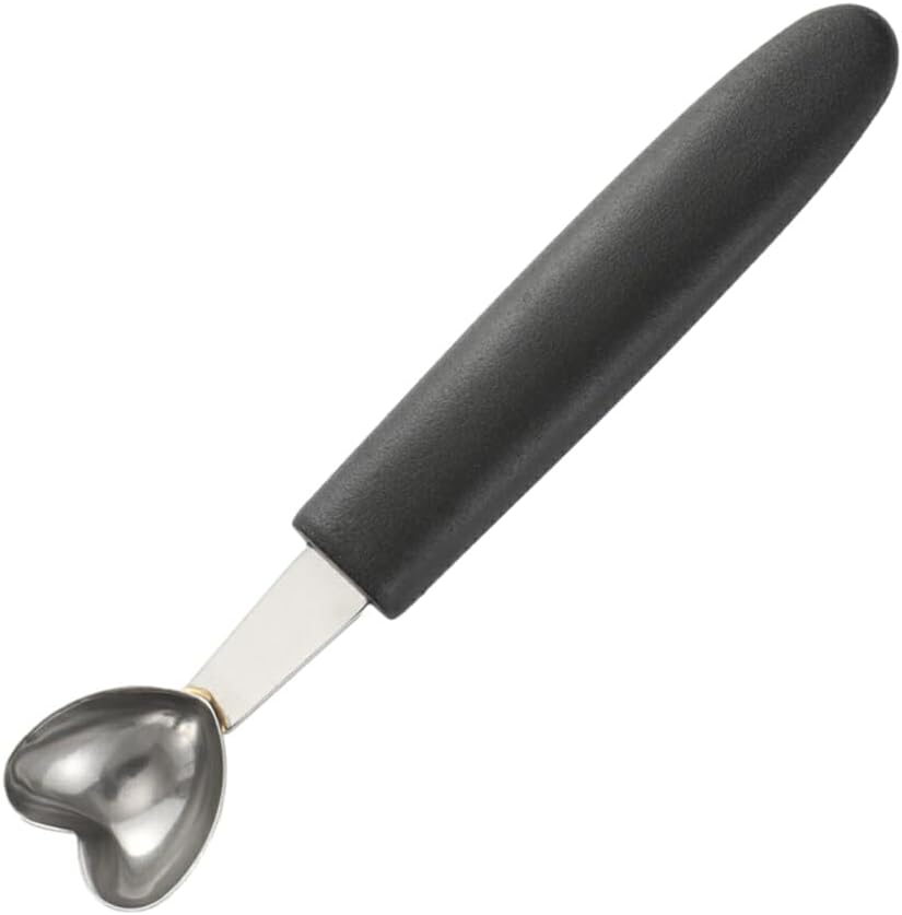 QOKLIYUI Melon Baller Scoops Made with Stainless Steel Durable Stainless Steel Ice Cream Scoops Melon Baller Fruit Scoop, Heart-Shaped