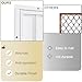 JUBEST 36 in. x 80 in. Security Screen Door, Reversible Powder Coated White Surface Mount Outswing Steel Security Door with Expanded Metal Screen, Prehung Steel Exterior Doors, Durable&Safe