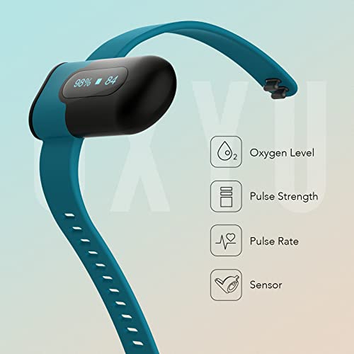 Vibeat Oxyu Wrist Pulse Oximeter - Bluetooth Wearable Oxygen Monitor With Finger Sensor | Heart Rate & O2 Tracking Continuously, Real-Time Reminder & Free Shareable App Records, Fsa/Hsa Eligible #TOP5