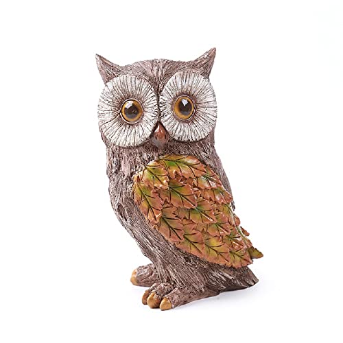 Beruyu 17cm Harz Eule Statue, Heimdekoration Gartenfiguren Gartendeko Herbstdeko Cover