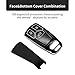 OFFCURVE for Audi Key Fob Key Cover Special Soft TPU Key Case Cover for Audi A3 A4 A5 A6 Q5 Q7 TT TTS TT-RS SQ5 SQ7 R8 S5 RS4 RS5 Car Accessories Smart Key Protector Holder, Black