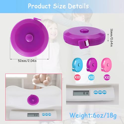 Cinta métrica flexible retractable 40 unidades 60 pulgadas miniatura 2