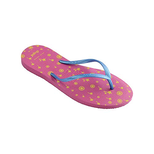 Chinelo Classic, Dupé, Feminino, Rosa Hollywood/Azul, 37/38