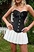 SZIVYSHI Corset Tops for Women, Bustier Shapewear Lingerie, Fashion Lace Waist Push Up Bodysuit Vest, Strapless Vintage Victorian Overbust Bodice for Night Out (Black,L)