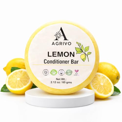 Image of Lemon Conditioner Bar (2.12oZ) - Strengthen & Volumize All Hair Types Anti-Dandruff Conditioner Bar for Women Men Natural Ingredients Conditioner for Dry Hair
