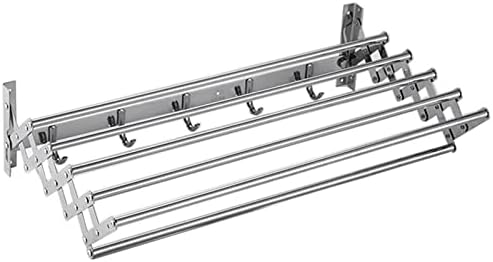 Expandable Wall-Mounted Laundry Drying Rack - Space-Saving Clothes Shelf for Shirts, Pants, Towels & Shoes - Perfect for Small Spaces & Efficient Drying Solutions