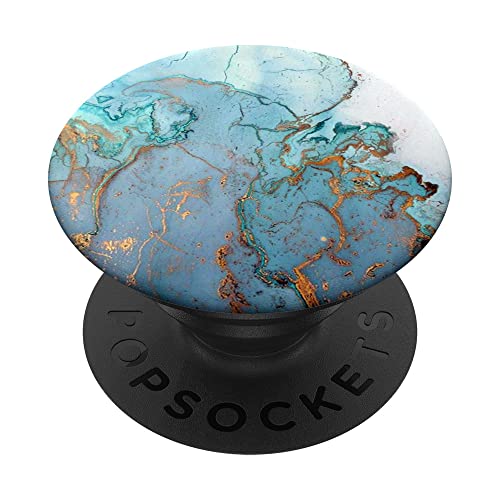 Green Marble Watercolor Ink With Gold Opal Gemstone Popsockets Grip And Stand For Phones And Tablets #TOP24