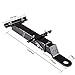 10L0L Universal Golf Cart Rear Seat Safety Grab Bar and Trailer Hook Hitch with Receiver for Yamaha EZGO Club Car, Heavy Duty Material Hand Rail Add Safety to Your Rear Passengers - Black
