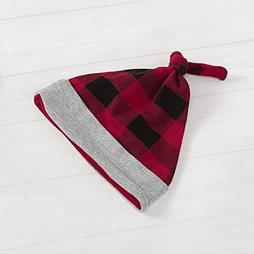 Tabpole Baby Mijn 1e Kerst Kleding Set Romper Plaid Broek Hoofdband Hoed 4 stks Xmas Outfits - Afbeelding 7