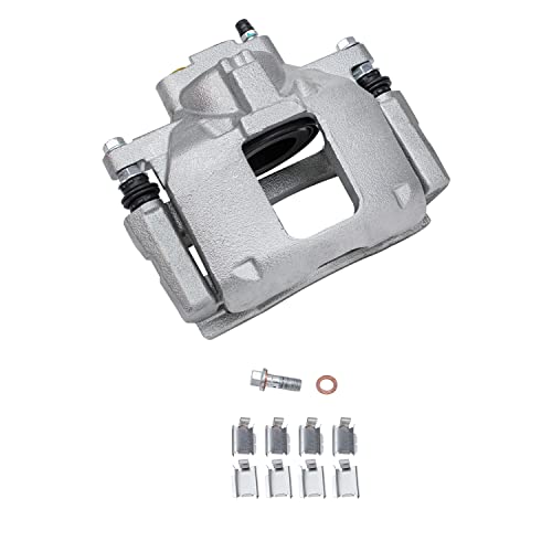 Image of Detroit Axle - Front Brake Kit for 08-12 Dodge Grand Caravan | Chrysler Town & Country 09-11 Routan, Disc Brake Calipers Ceramic Brake Pads 2009 2010 2011 Replacement