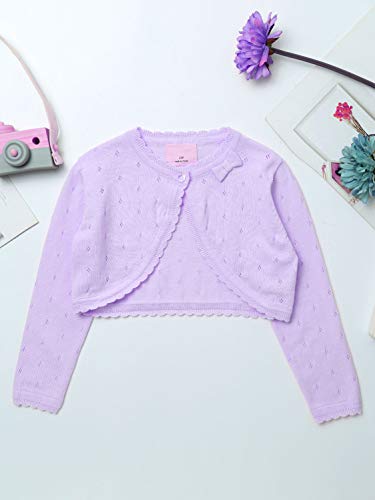 Sholeno Kids Girls Long Sleeve Sweater One Button Knitted Cardigan Shrug Princess Party Dress Cover Up3